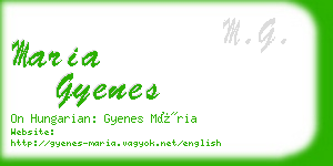 maria gyenes business card